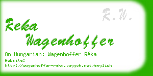 reka wagenhoffer business card