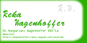 reka wagenhoffer business card